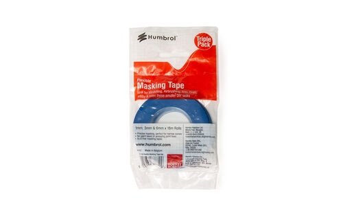 Humbrol AG5109 Flexible Masking Tape Set (Sizes: 1 / 3 / 6 mm x 18 m)