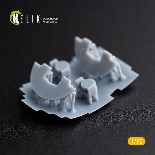 KELIK K32022 DH.81A Tiger Moth - Interior 3D Decal with 3D printed parts for ICM kit 1/32