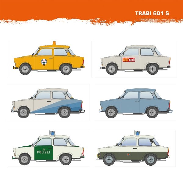 AK Interactive AK35032 Trabi 601 S (photo-etched fret) (vinyl tires) (decals) 1/35