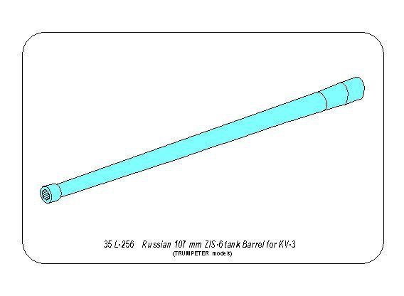 Aber 35L-256 Lufa 107mm ZIS-6 do KW-3 1:35