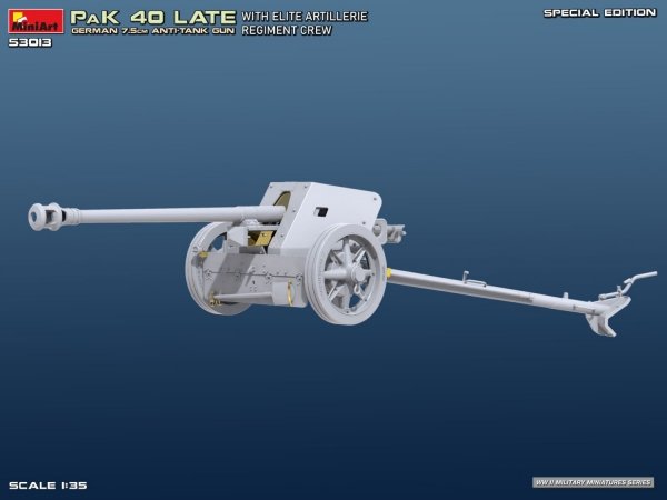 Mini Art 53013 German 7.5cm PaK 40 Late w/Elite Artillerie Regiment Crew. Special Edition 1/35