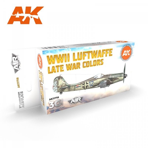 AK Interactive AK11718 WWII LUFTWAFFE LATE WAR COLORS 6x17 ml