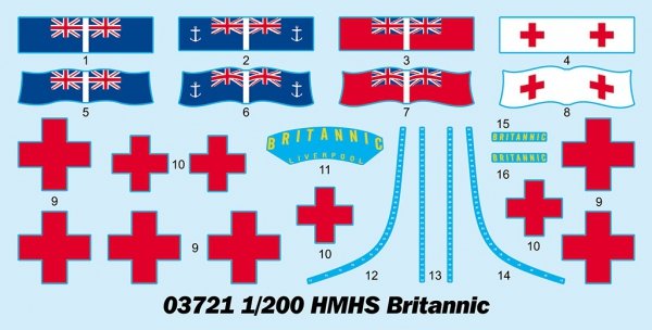 Trumpeter 03721 HMHS Britannic 1/200 