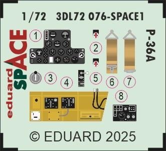 Eduard 3DL72076 P-36A SPACE ARMA HOBBY 1/72