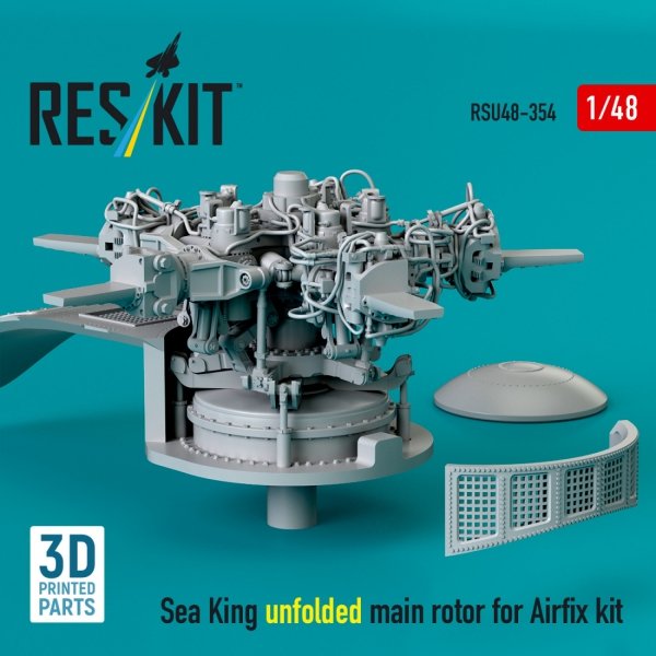 RESKIT RSU48-0354 Sea King unfolded main rotor for Airfix kit (3D printed) (1/48)