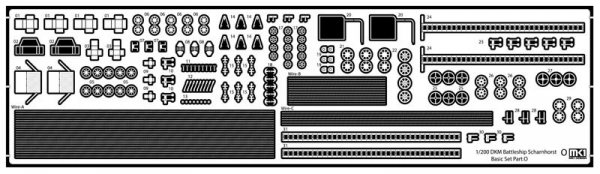 MK1 Design MD-20025 DKM Battleship SCHARNHORST VALUE PACK for Trumpeter 1/200