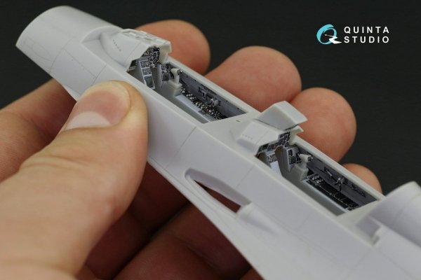 Quinta Studio QD48221 F-16B 3D-Printed &amp; coloured Interior on decal paper (Hasegawa) 1/48