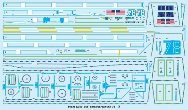 Trumpeter 05638 USS Gerald R.Ford CVN-78 1/350
