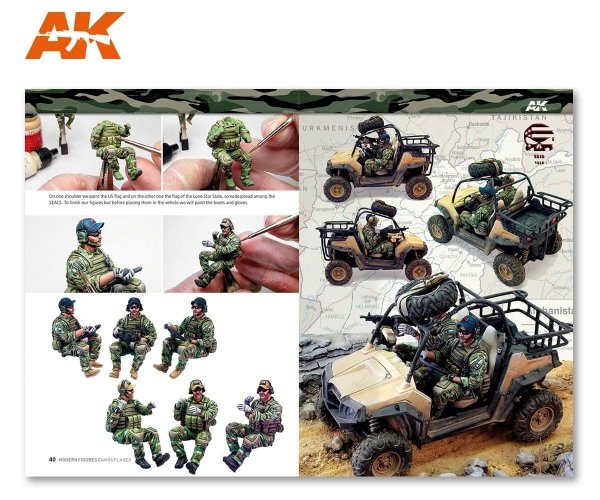 AK Interactive AK247 AK LEARNING 08: MODERN FIGURES CAMOUFLAGES (English)