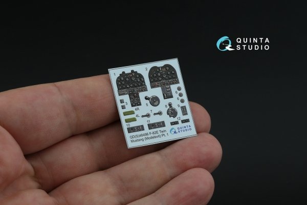 Quinta Studio QDS-48496 F-82E Twin Mustang 3D-Printed coloured Interior on decal paper (Modelsvit) (Small version) 1/48