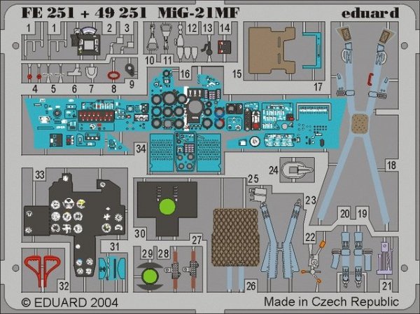 Eduard FE251 MiG-21MF 1/48 Academy