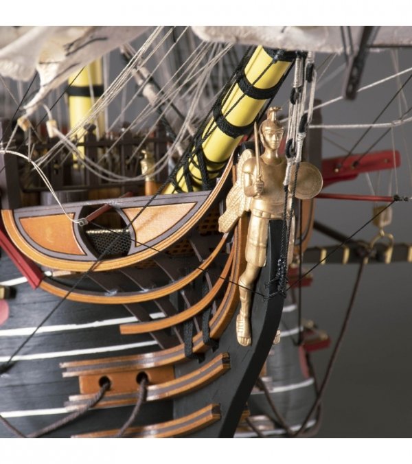 ARTESANIA LATINA 22901 Santisima Trinidad Trafalgar Ed. 1805 + figurki + miedziane poszycie 1/84