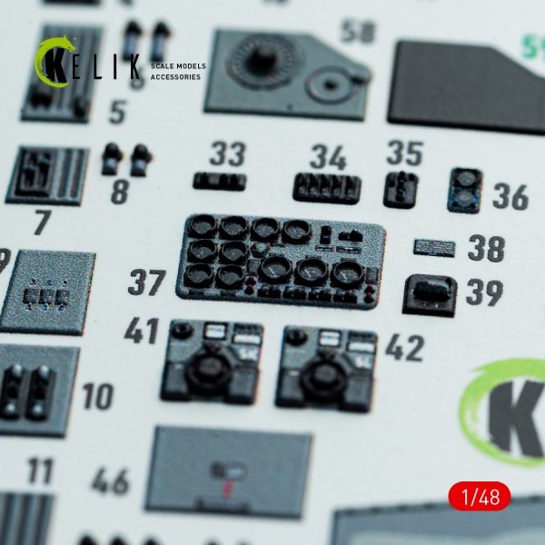 Kelik K48143 Do-217 N/J - interior 3D decals for ICM kit (1/48)