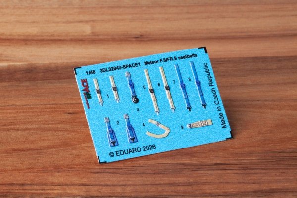 Eduard 3DL32043 Meteor F.8/FR.9 seatbelts SPACE for REVELL 1/32