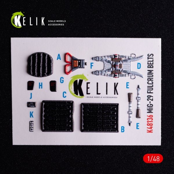 Kelik K48136 Mig-29C (9-13) Fulcrum interior 3D decals for GWH (1/48)