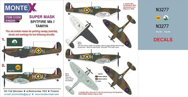 Montex K48200 SPITFIRE MK I 1/48