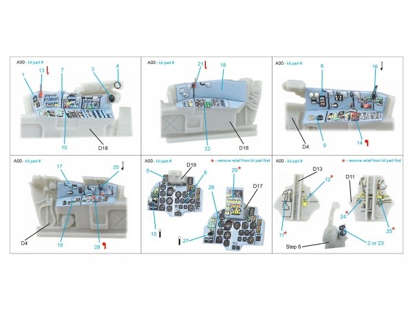 Quinta Studio QDS-72167 Su-17UM3 3D-Printed &amp; coloured Interior on decal paper (Modelsvit) (small version) 1/72