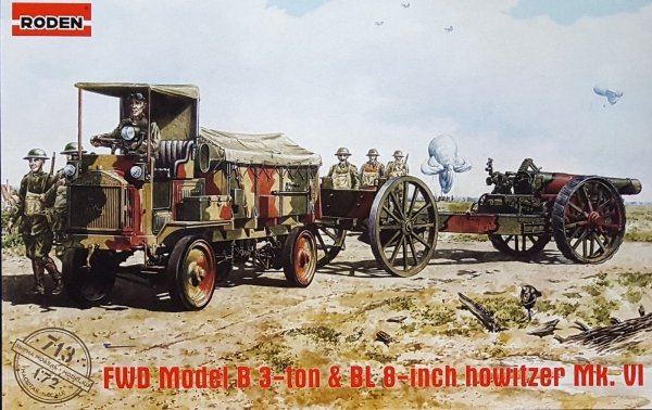 Roden 713 FWD Model B 3-ton &amp; BL 8-inch howitzer Mk. VI (1:72)