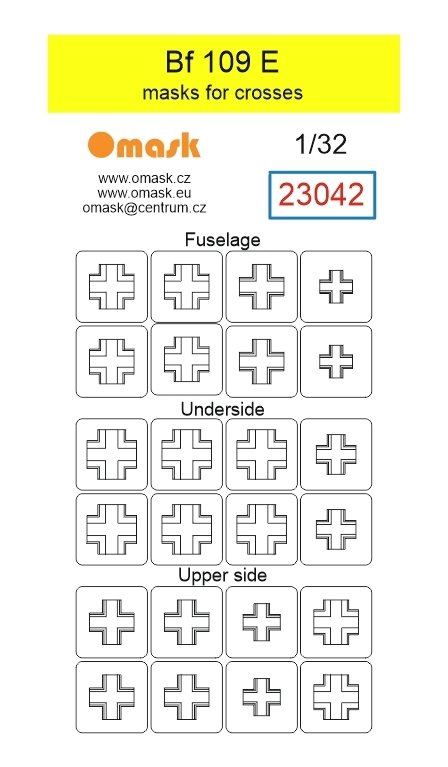 Omask 23042 Bf 109 E masks for crosses 1/32