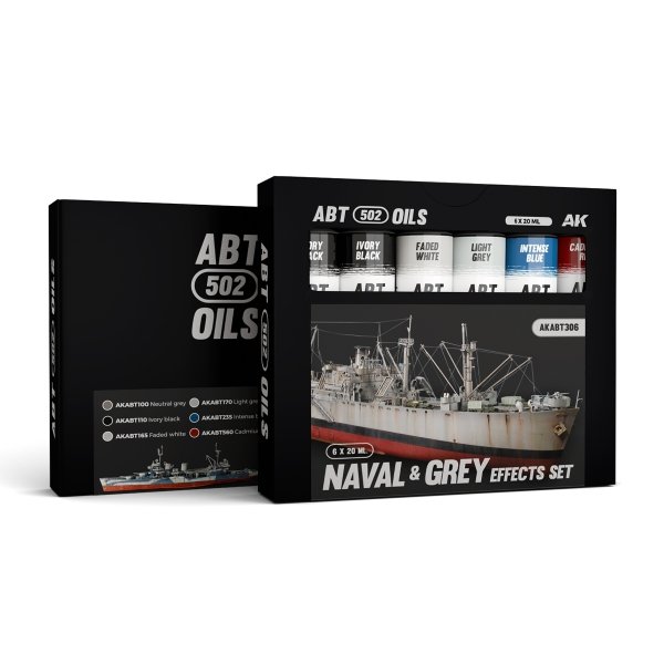 AK Interactive ABT306 Naval and Grey Effects Set (6 colors) 6x20ml