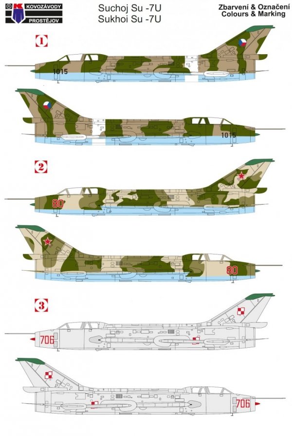 Kovozavody Prostejov KPM4821 Su-7UMK „Warsaw Pact“ 1/48