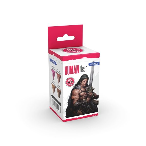 AK Interactive AK17506 HUMAN FLESH – QUICK GEN SET 4x18ml