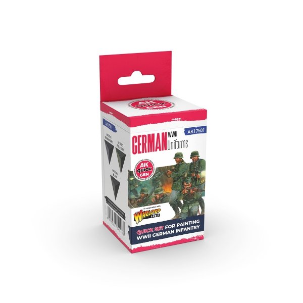 AK Interactive AK17501 GERMAN WWII UNIFORMS – QUICK GEN SET 3x18ml