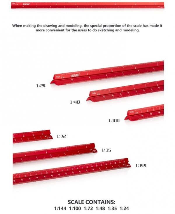 DSPIAE AT-AS Aluminum Alloy Scale / Linijka