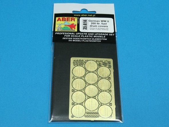 Aber 35A114 German WWII 200ltr. fuel drum covers (1:35)