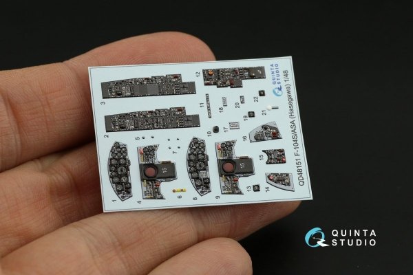 Quinta Studio QD48151 F-104S-ASA 3D-Printed &amp; coloured Interior on decal paper (Hasegawa) 1/48