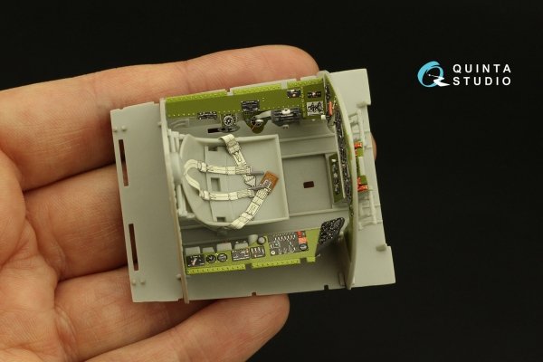 Quinta Studio QD32133 F6F-3 Hellcat 3D-Printed &amp; coloured Interior on decal paper (Trumpeter) 1/32