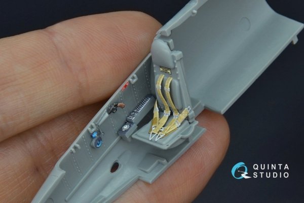 Quinta Studio QD48162 He 162 3D-Printed &amp; coloured Interior on decal paper (Dragon) 1/48