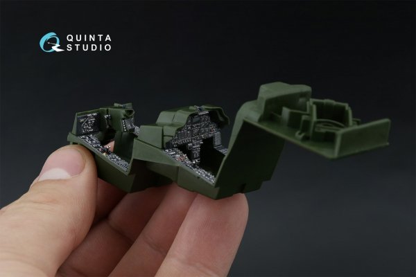 Quinta Studio QDS-48572 AH-64A 3D-Printed &amp; coloured Interior on decal paper (Academy/Modelist) (small version) 1/48