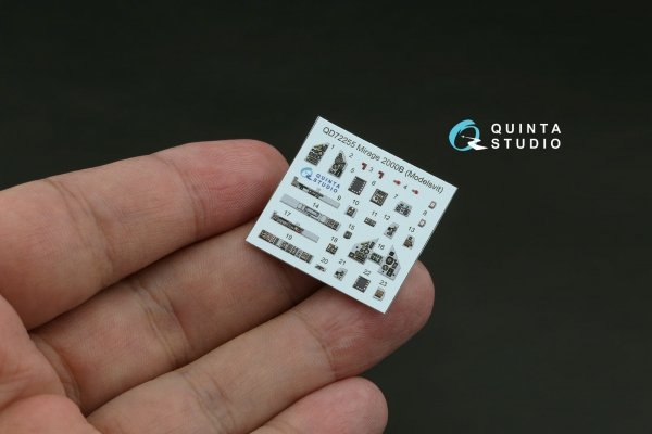 Quinta Studio QD72255 Mirage 2000B 3D-Printed &amp; coloured Interior on decal paper (Modelsvit) 1/72