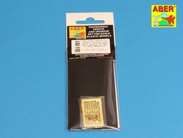 Aber 35L-101 Set of 2 barrels for machine guns ZB 37 used on Pz.35/38(t) tanks (1:35)