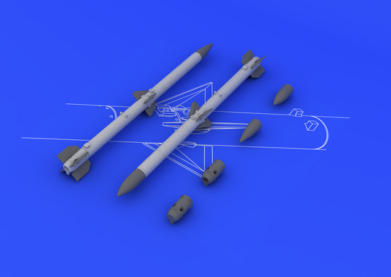 Eduard 648087 AIM-120C AMRAAM (2pcs) 1/48