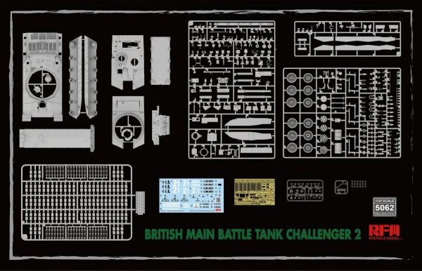Rye Field Model 5062 Challenger 2 with workable track links 1/35