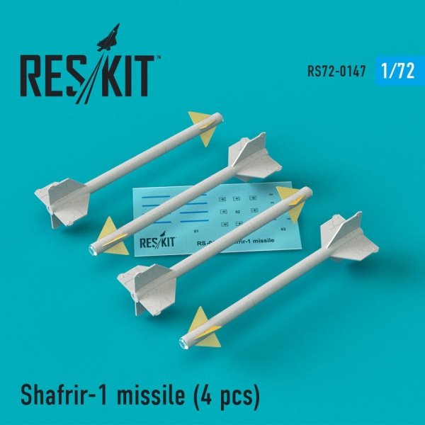 RESKIT RS72-0147 SHAFRIR-1 MISSILES (4 PCS) 1/72