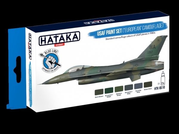 Hataka HTK-BS10 USAF Paint Set (“European” Camouflage) (6x17ml)