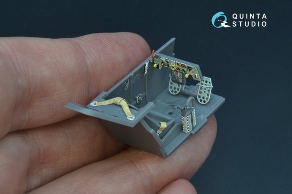 Quinta Studio QD48176 Bf 109E-1 3D-Printed &amp; coloured Interior on decal paper (for Wingsy kits kit) 1/48