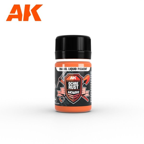 AK Interactive AK14031 RUST &amp; EXHAUST SET – ENAMEL LIQUID PIGMENT SET 3x35ml