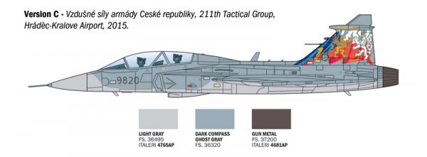 Italeri 91216 JAS-39D Gripen Twin Seater 1/72