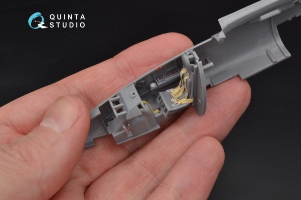 Quinta Studio QD48106 He-162 3D-Printed &amp; coloured Interior on decal paper (for Tamiya kit) 1/48