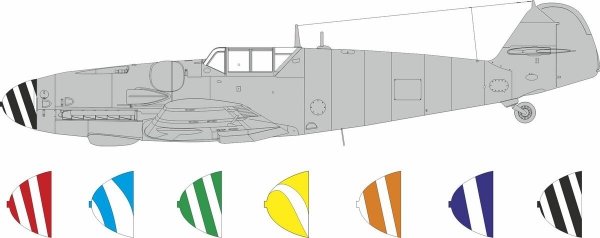 Eduard LX012 Bf 109G-5/6 spinner spirals Paint Mask Set for AIRFIX 1/24