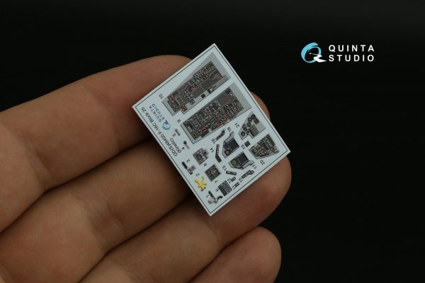 Quinta Studio QDS-48400 F-16C block 25 3D-Printed coloured Interior on decal paper (Kinetic 2022 tool) (Small version) 1/48