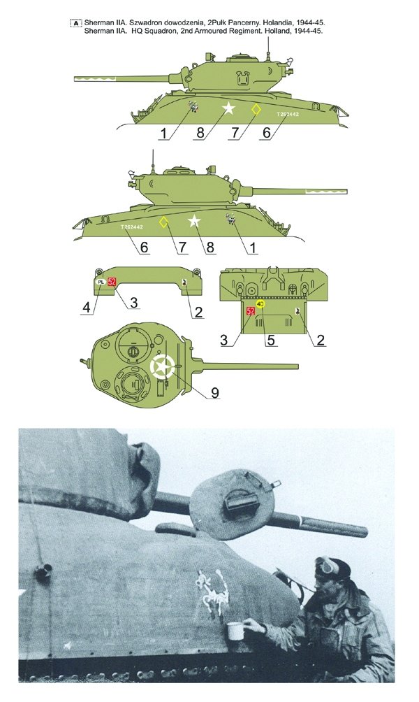 Toro 16D01 Polish Shermans vol.1 Sherman IIA / M4A1 (76)W 1st Polish Armoured Division (for ILK 61616) 1/16