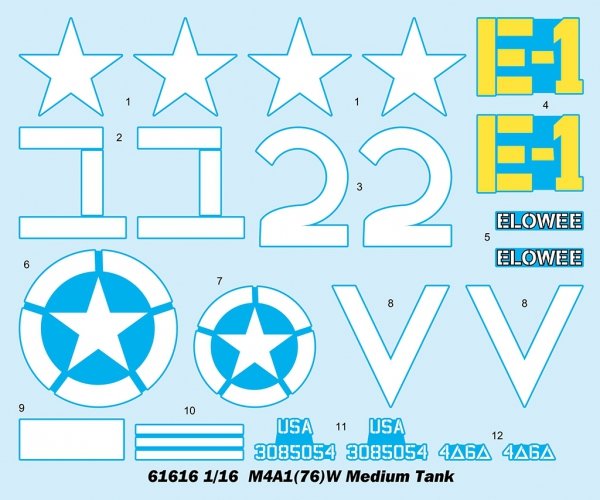 I Love Kit 61616 M4A1(76)W Medium Tank 1/16