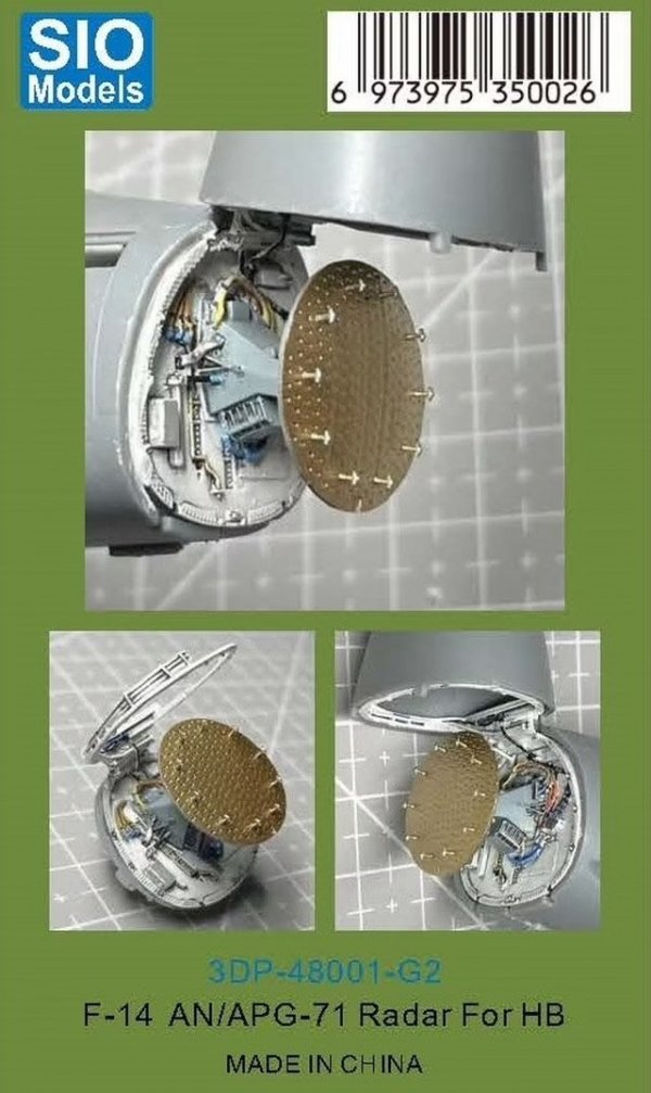 SIO Models 3DP-48001-G2 F-14 AN/APG-71 Radar 1/48