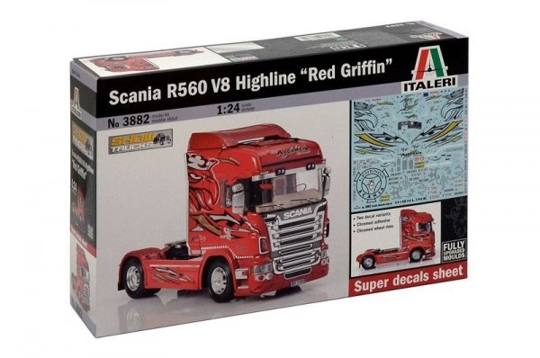 Italeri 3882 Scania R560 V8 Highline Red Griffin (1:24)