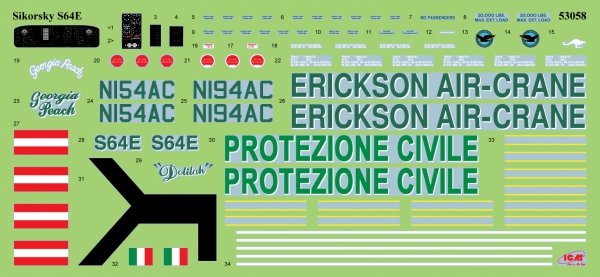ICM 53059 Sikorsky S-64E Skycrane with Universal Pod 1/35